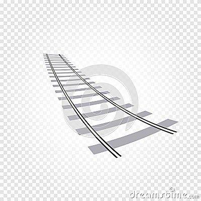 abstract grey color railway road on checkered background, ladder vector illustration Vector Illustration