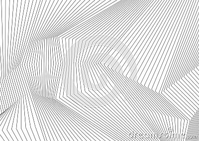 Abstract grey 3d lines refraction minimal background Vector Illustration