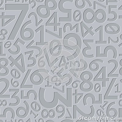 Abstract grey extruded random numbers seamless Vector Illustration