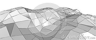 Abstract grey geometric 3d low poly background. Stock Photo