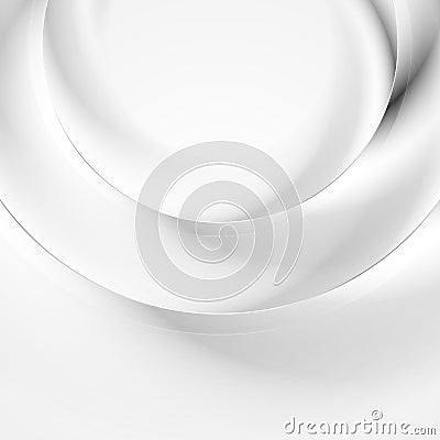 Abstract grey smooth glossy ring circle background Vector Illustration