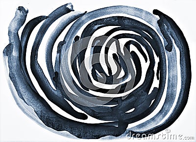 Abstract grey watercolor on paper texture as background Stock Photo