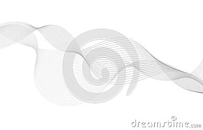 Abstract grey wave background. Abstract poster with text space, abstract futuristic shapes for presentation Vector Illustration