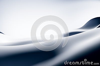 Abstract grey wave pattern digital background with smooth curves. 3D Rendering Stock Photo