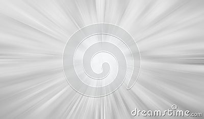 Abstract grey white blurred radiant exploding sunburst banner background. Stock Photo