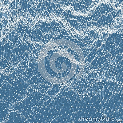 Abstract grid background. Water surface. Vector illustration. Cartoon Illustration