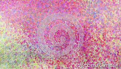 Abstract grunge background with colorful glitter bokeh design with faded glassy and scratched textured paint spots and dots Stock Photo