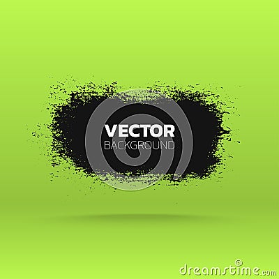 Abstract Grunge banner. Brush black paint ink stroke background. Vector template Vector Illustration