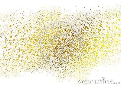 Abstract grunge golden dotted background Vector Illustration