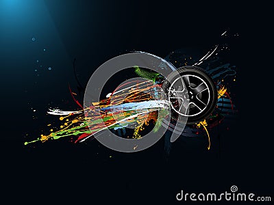 Abstract grunge graffiti background Vector Illustration