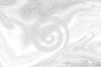 Abstract grunge monochrome halftone geometric pattern Vector Illustration