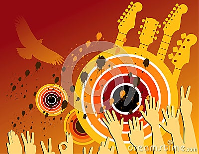 Abstract Grunge Music Party Vector Illustration