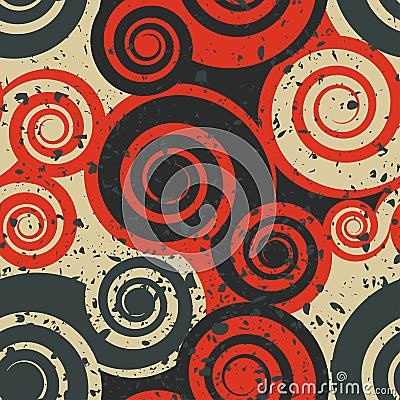 Abstract grunge orange seamless Vector Illustration