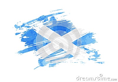 Abstract grunge Scotland flag Vector Illustration