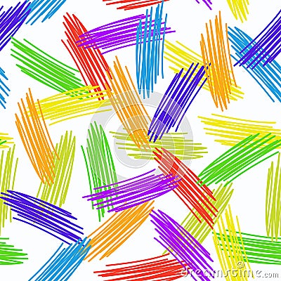 Abstract grunge texture seamless pattern. colorful rainbow on white background. vector Vector Illustration