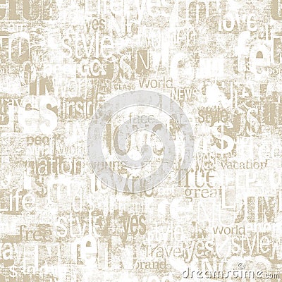 Abstract grunge urban geometric chaotic seamless pattern with words, letters Stock Photo