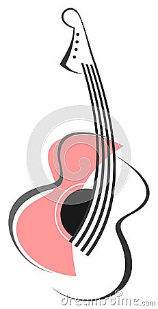 Abstract guitar Vector Illustration