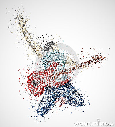 Abstract guitarist Vector Illustration