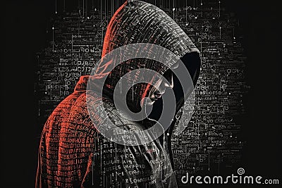Abstract hacker concept steals information from computers on the network Stock Photo
