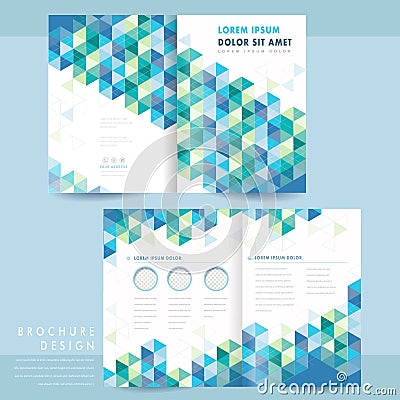 Abstract half-fold template design Vector Illustration