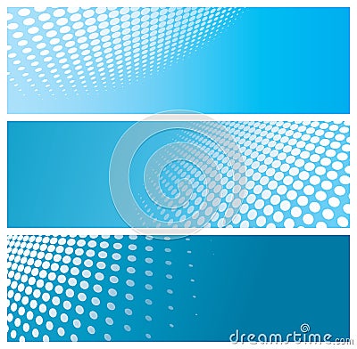 Abstract halftone banners Vector Illustration