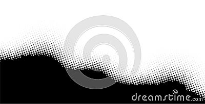Abstract halftone monochrome dotted pattern Vector Illustration