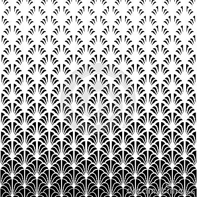 Abstract halftone pattern. Faded gradient flowers. Repeated intricate geometric border. Fading shape. Repeating geometry backgroun Vector Illustration