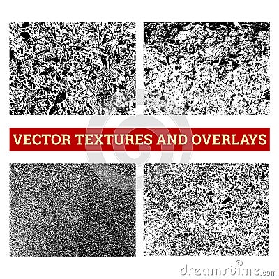 Abstract halftone vector illustration. Grunge textures and overlays for background and design. Vector Illustration