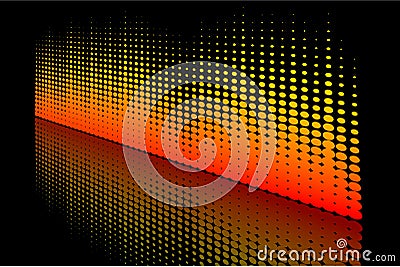 Abstract Halftone wave Vector Illustration