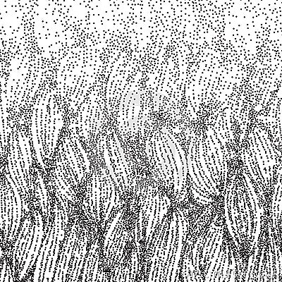 Abstract hand-drawn waves pattern, wavy background halftone. Vector Vector Illustration