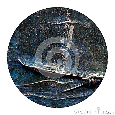 Abstract hand painted acrylic circle texture Stock Photo