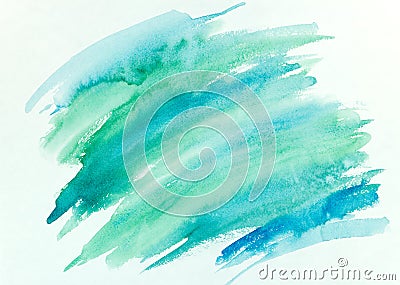 Abstract hand painted colorful striped watercolor background Stock Photo