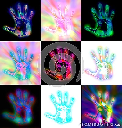 Hand Prints Stock Photo