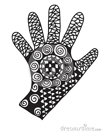 Abstract Hand Vector Illustration