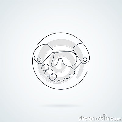 Abstract handshake icon. Handshake sign Vector Illustration