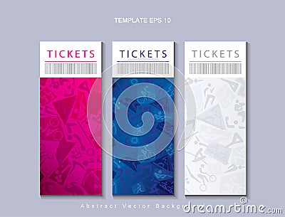 Tokyo 2025 Olympic and Paralympics Games. Abstract geometric modern design tickets backgrounds set vector template Vector Illustration