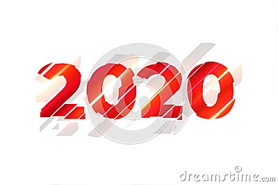 Abstract 2020 happy new year creative background design Vector Illustration