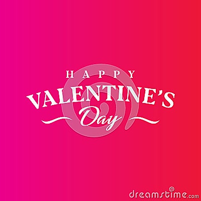 Abstract Happy Valentine`s Day Vector Template Stock Photo