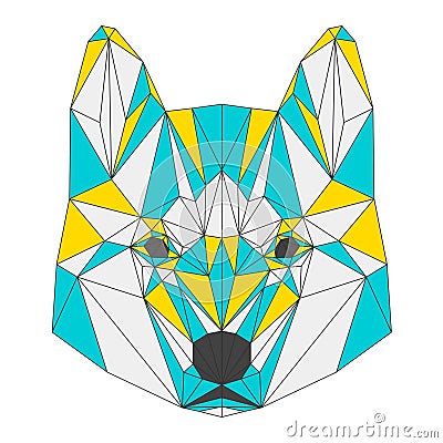 Abstract hasky on white background. Vector Illustration