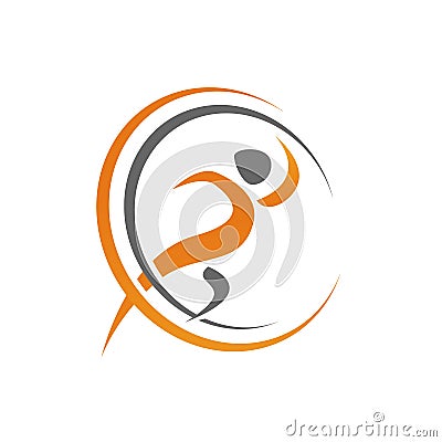 abstract healthy active people logo design vector illustrations Vector Illustration