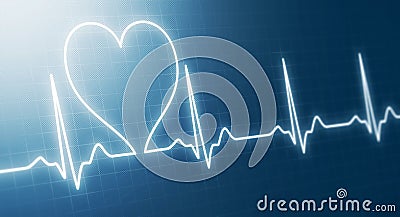 Abstract heart beats Stock Photo