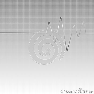Abstract heart beats cardiogram background. Vector Illustration