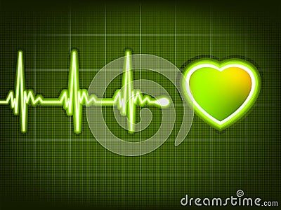 Abstract heart beats cardiogram. EPS 8 Vector Illustration