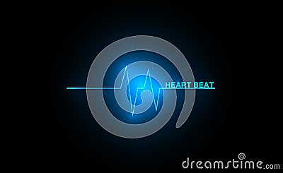 Abstract heart beats cardiogram Vector Illustration