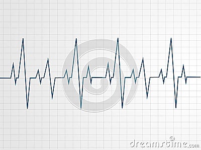 Abstract heart beats Cartoon Illustration