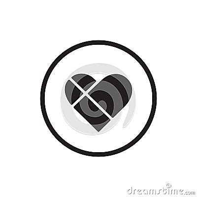 Abstract heart logo design vector template, unique love symbol illustration Vector Illustration