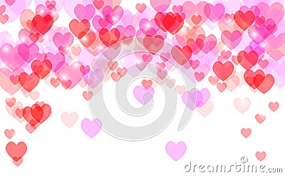 Abstract heart valentine background Festive defocused Vector Illustration