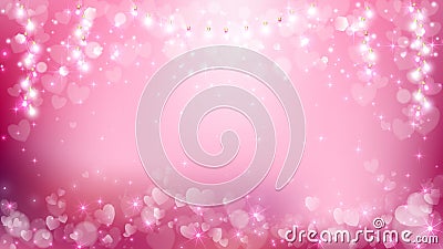 Abstract heart valentines with pastel background Vector Illustration