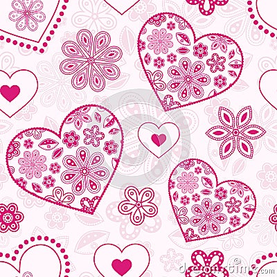 Abstract hearts Vector Illustration