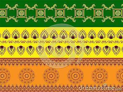 Abstract henna borders Vector Illustration